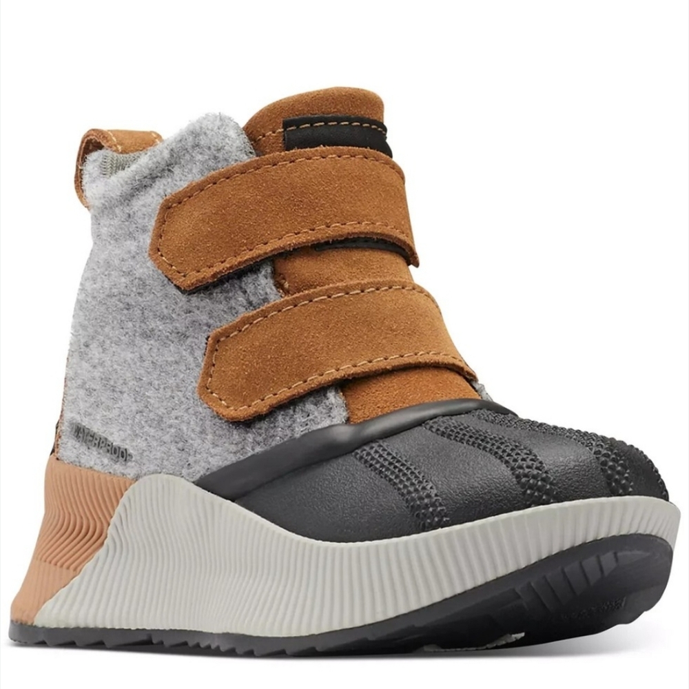 Sorel Out N About Waterproof Boots, Hook And Loop Closure, Brown, Size 9
